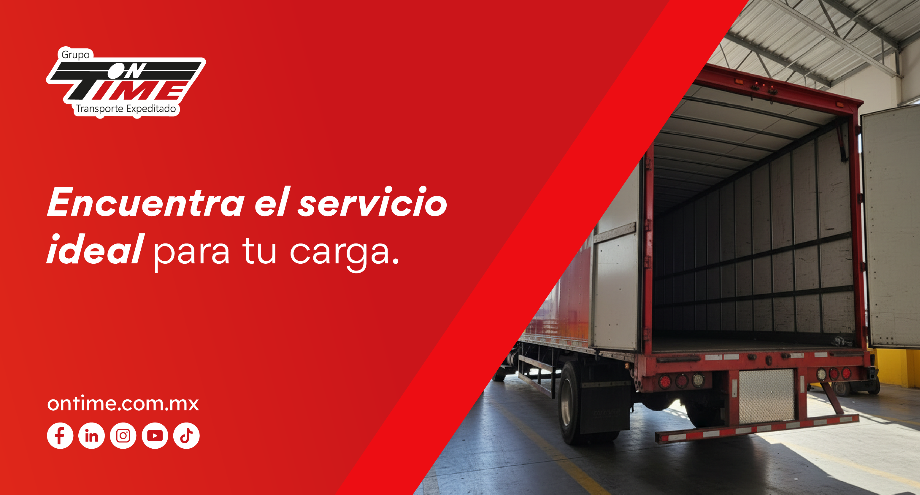 Encuentra el servicio ideal para tu carga